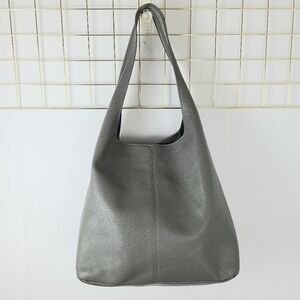 Borse in Pelle Made in Italy Gray Tote Slouchy Shoulder Bag